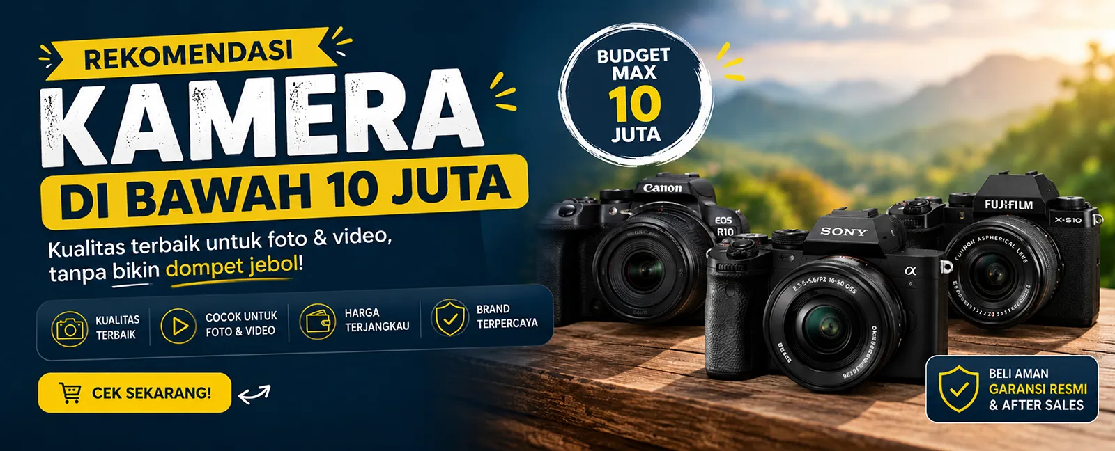 Rekomendasi Kamera Di Bawah 10 Juta