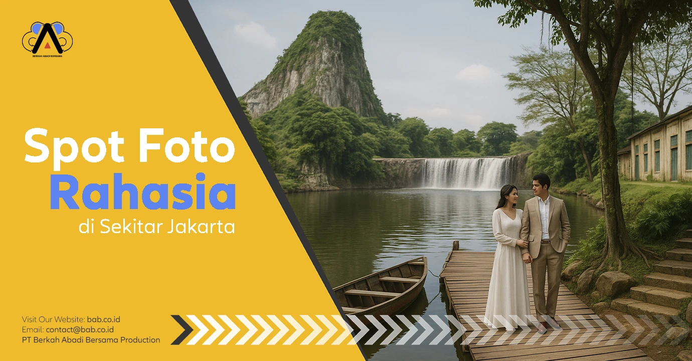Temukan 7 spot foto rahasia di sekitar Jakarta yang jarang diketahui! Cocok untuk prewedding, hunting foto aesthetic, hingga showcase portofolio. Lengkap dengan peta lokasi dan tips fotografi.
