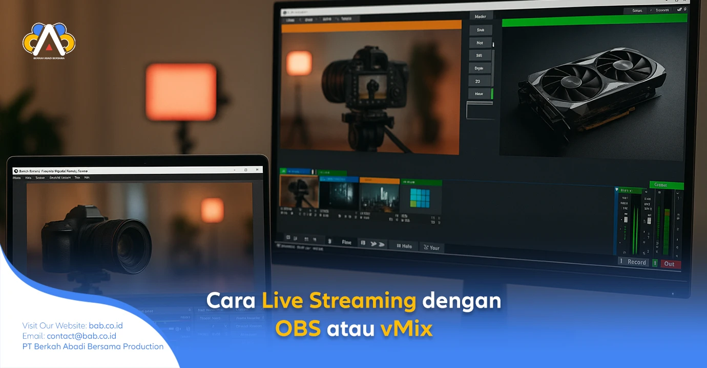 Pelajari cara live streaming dengan OBS atau vMix secara lengkap. Panduan mudah, praktis, dan efektif untuk memahami cara live streaming dengan OBS dan vMix.