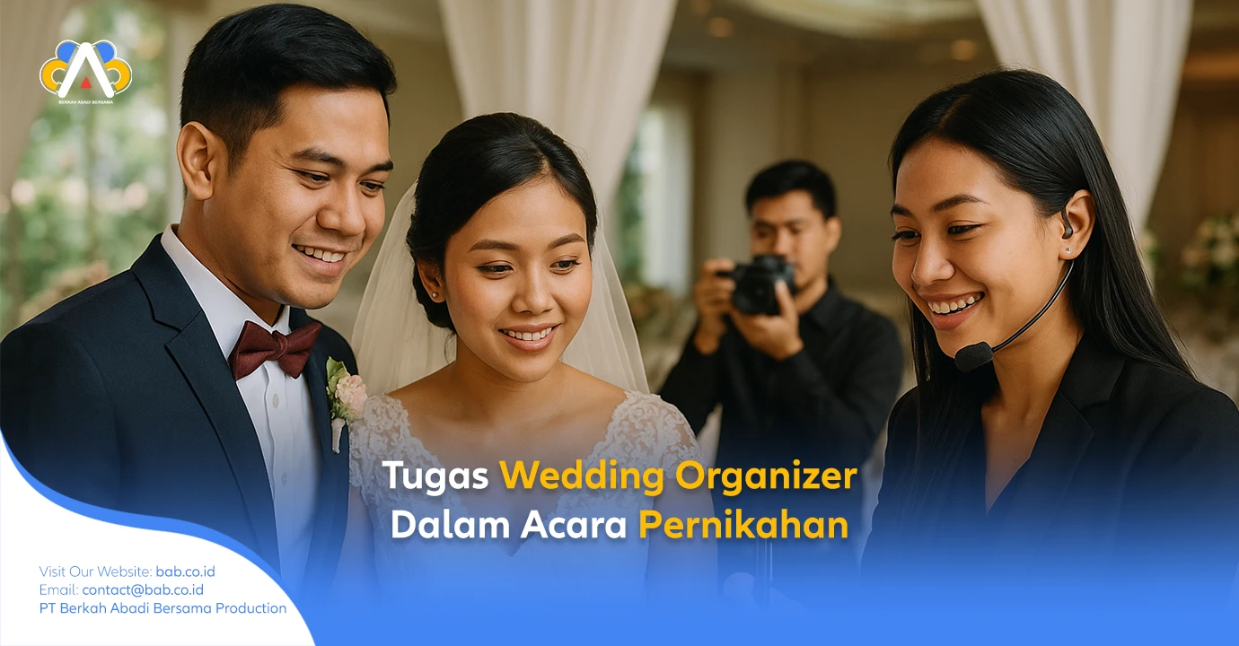 Di balik gemerlap lampu, wangi bunga, dan senyum di pelaminan, ada kerja keras tim Wedding Organizer yang tak terlihat. Mereka yang memastikan setiap detail Tugas Wedding Organizer Dalam Acara Pernikahan menyatu menjadi satu kisah cinta yang abadi.
